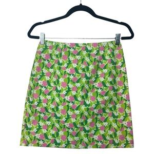 Lilly Pulitzer Vintage Pistachio Fine Vine Floral A-Line Skirt Size 0